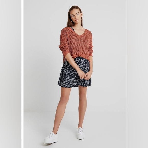 🏷🆕️ Cotton On Cropped Open Knit Pullover  sweater- Arabian Spice - L - Picture 3 of 15